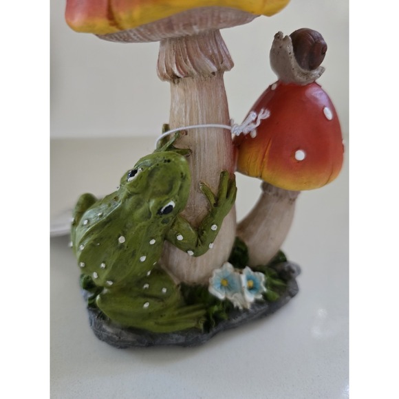 Gerson Company Resin Mushroom Frog Snail Figurine New With Tag - Picture 4 of 6